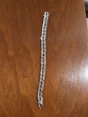 Vintage Sterling Silver Double Link Charm Bracelet Starter DS Hallmark 925